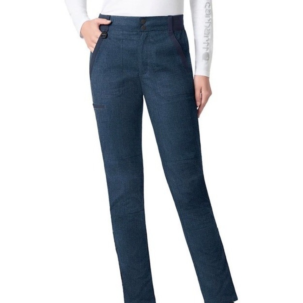 (Carhartt SET) WOMEN'S RUGGED FLEX® RIPSTOP V-NECK SCRUB TOP & PANTS Size XL - Picture 6 of 16